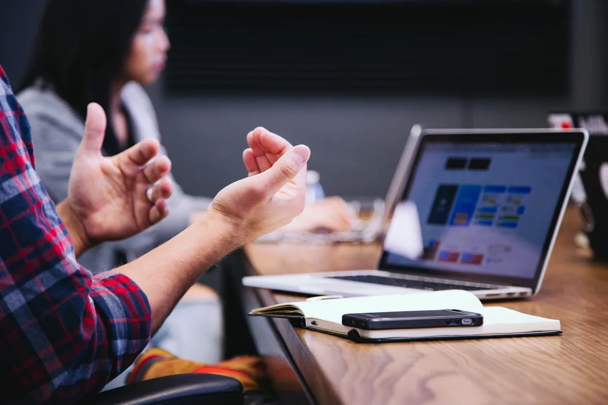 Business team in strategy meeting—marketplace leadership and growth